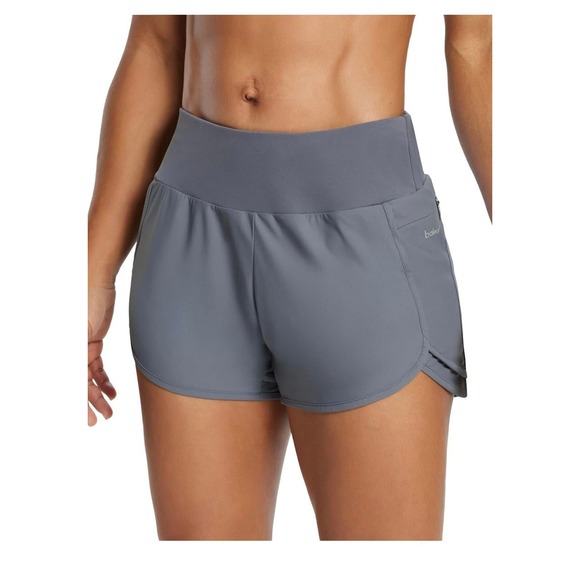 BALEAF Women's High Waisted Athletic Running Shorts with Liner 3" Workout Sports - Picture 1 of 5